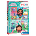 Clementoni puzzel gabby's poppenhuis, 2x60st.