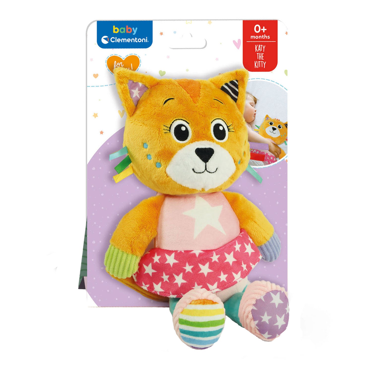 Clementoni - baby mijn eerste dierenknuffel - kat