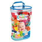 Clementoni 20x soft clemmy stapelblokken - baby speelgoed blokken - zachte foam speelblokken - sensorisch speelgoed voor 6 - 36 maanden