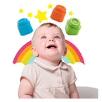 Clementoni 20x soft clemmy stapelblokken - baby speelgoed blokken - zachte foam speelblokken - sensorisch speelgoed voor 6 - 36 maanden