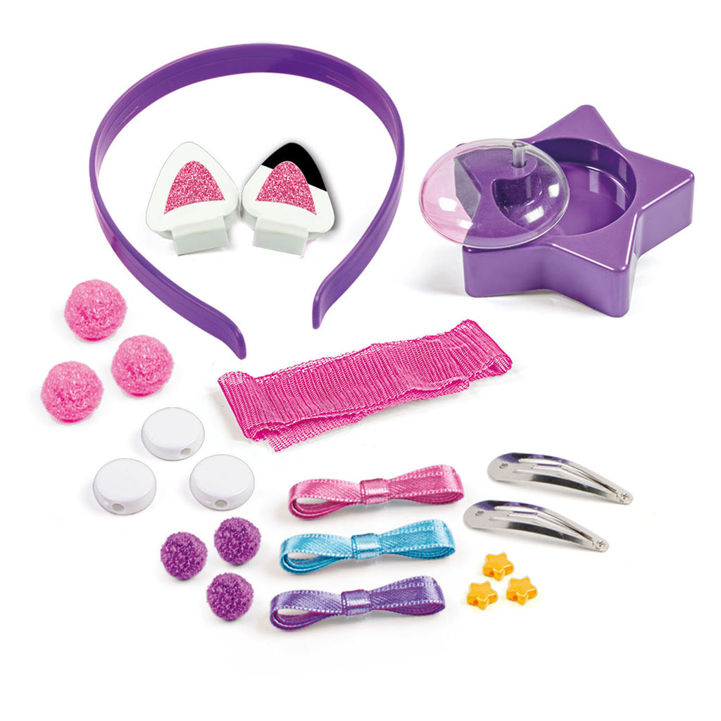 Clementoni - haaraccessoires voor kinderen - gabby's dollhouse - creatieve set - versier je eigen haaraccessoires - vanaf 4 jaar