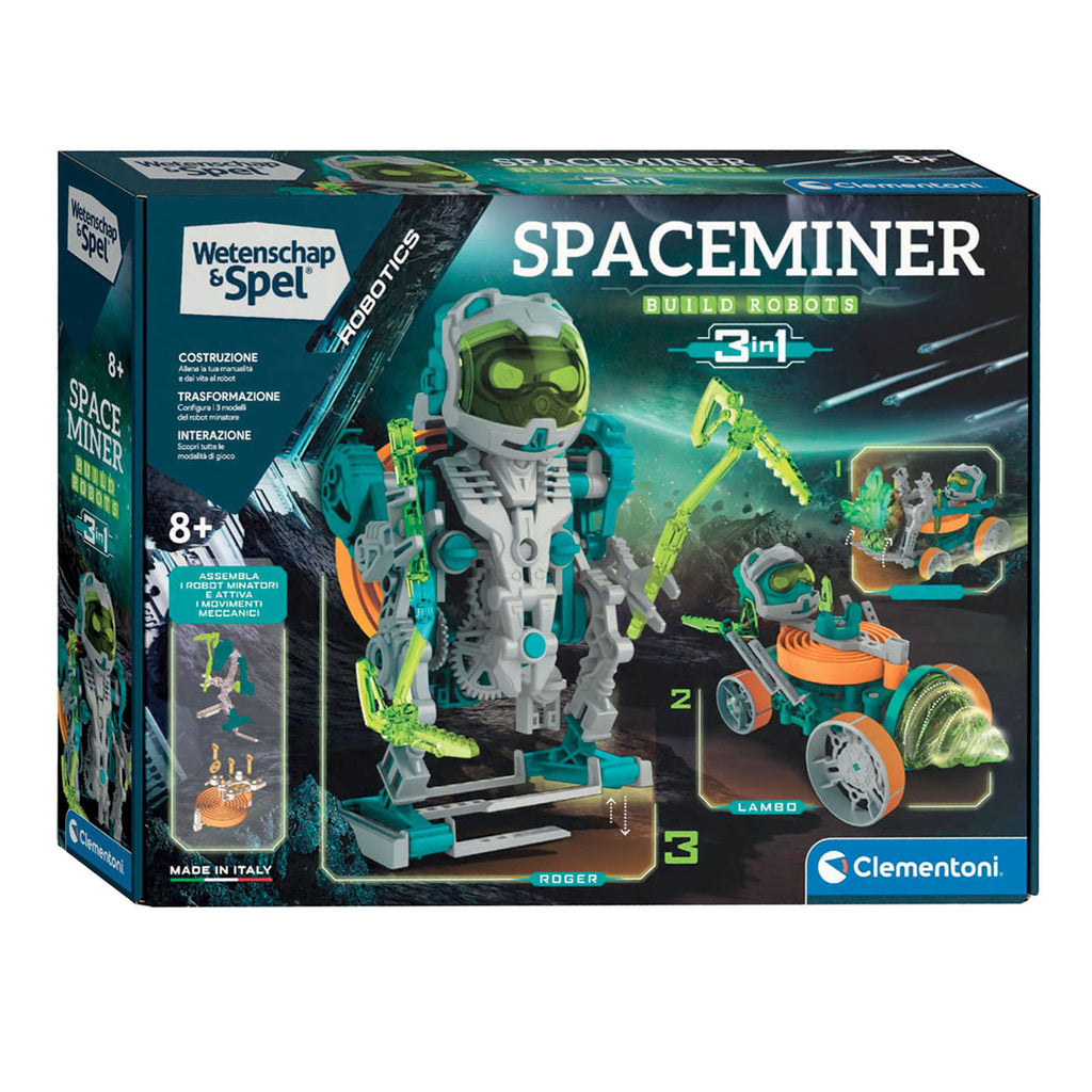 Clementoni - wetenschap en spel - space miner robotica 3in1 bouwset
