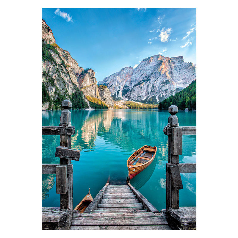 Clementoni - puzzel - 500 stukjes - braies lake - puzzel voor volwassenen - high quality collection