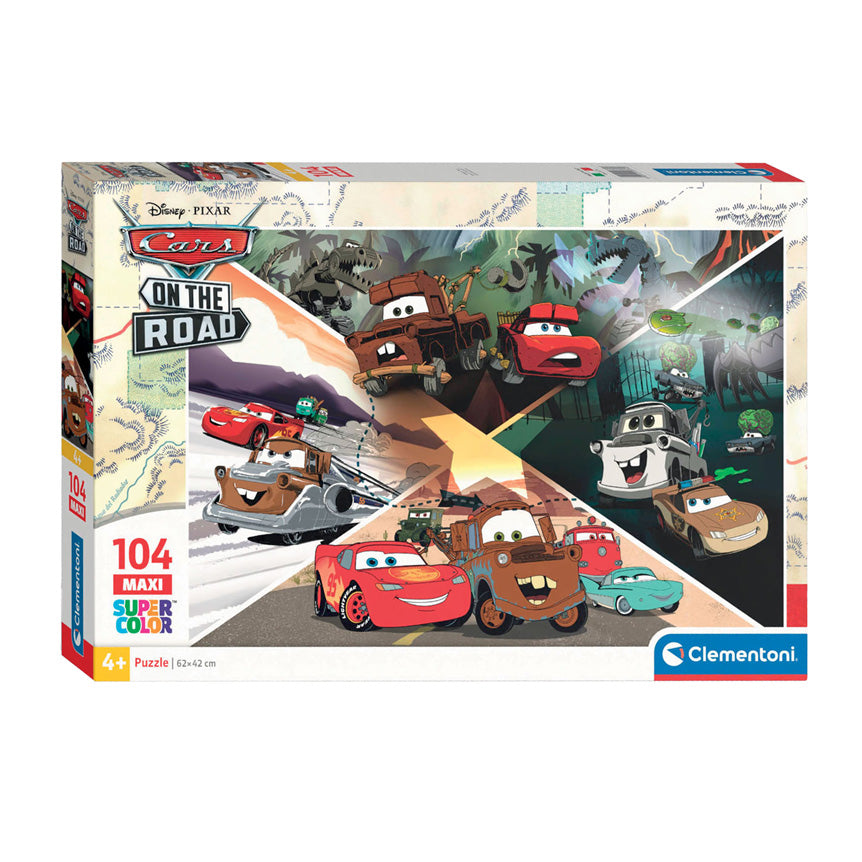 Clementoni - legpuzzel super color maxi disney cars 104 stuks