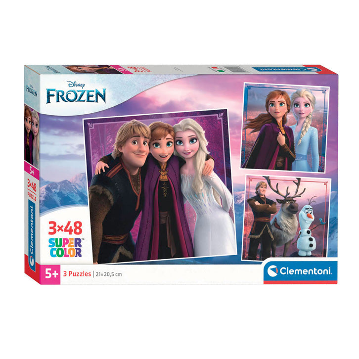 Clementoni - legpuzzel super color vierkant disney frozen 3x48st.