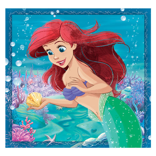 Disney clementoni legpuzzel super color vierkant princess, 3x48st.