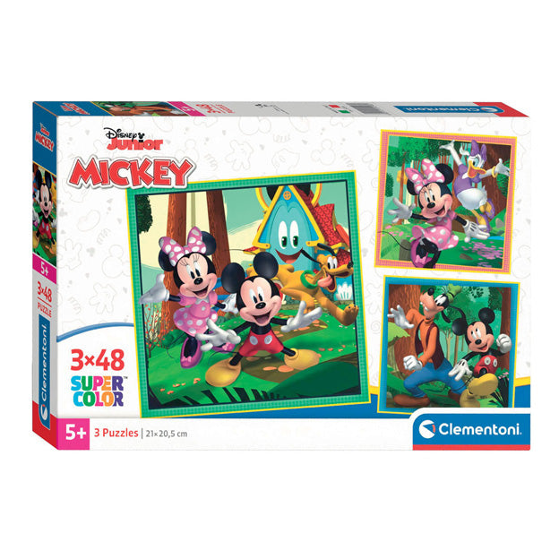 Clementoni - legpuzzel super color vierkant mickey and friends 3x48st.