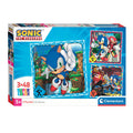 Clementoni - legpuzzel super color vierkant sonic 3x48st.