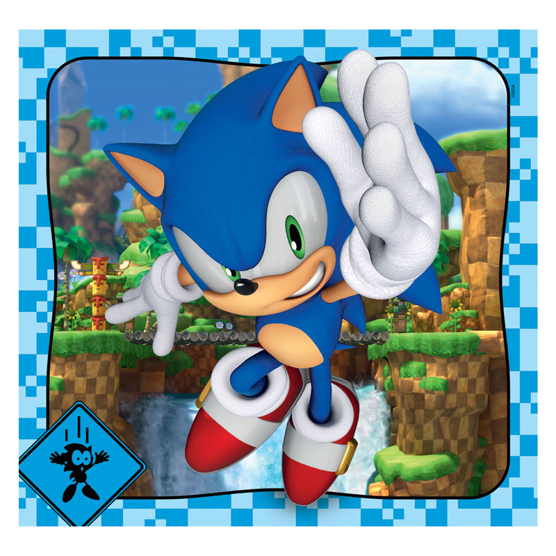 Clementoni - legpuzzel super color vierkant sonic 3x48st.