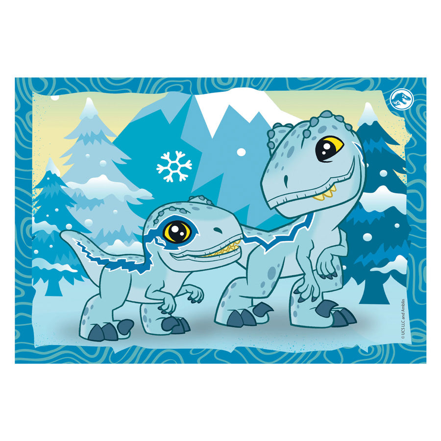 Clementoni - puzzel - 4 in 1 - jurassic world - puzzel voor kinderen - supercolor