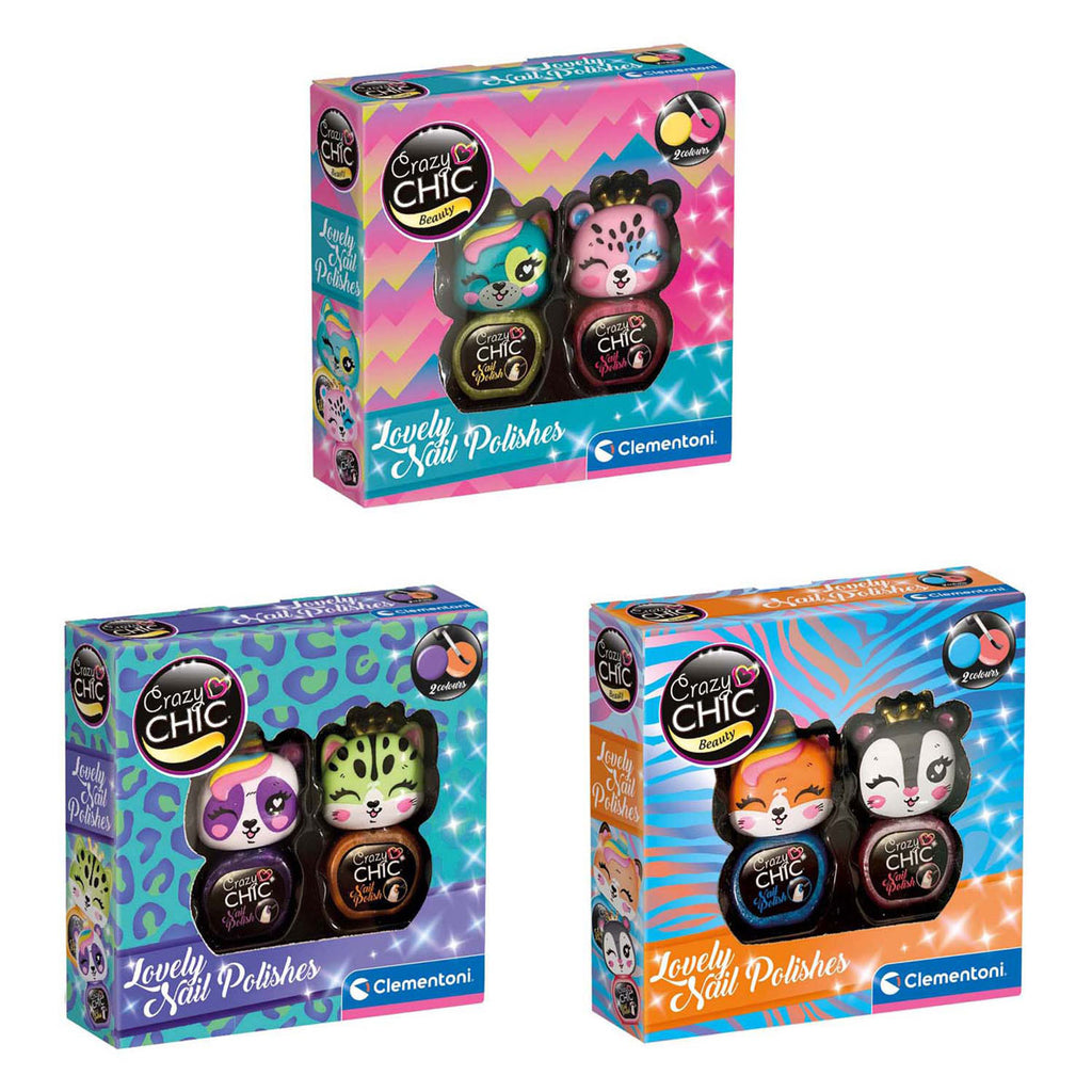 Clementoni - crazy chic - nagellak dieren 2st.