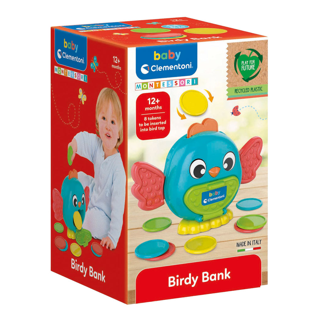 Clementoni - baby vogel bank met munten 9 delig