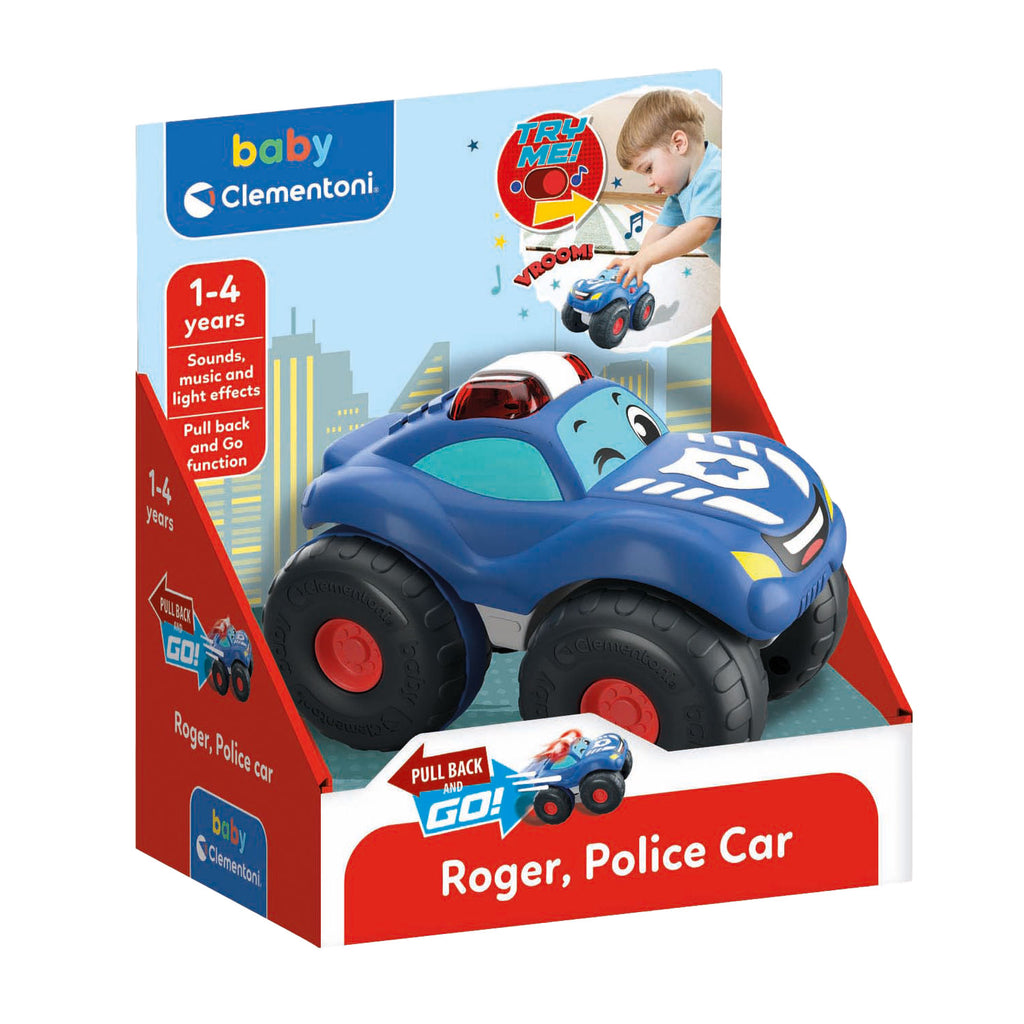 Clementoni baby pull back politieauto met geluid