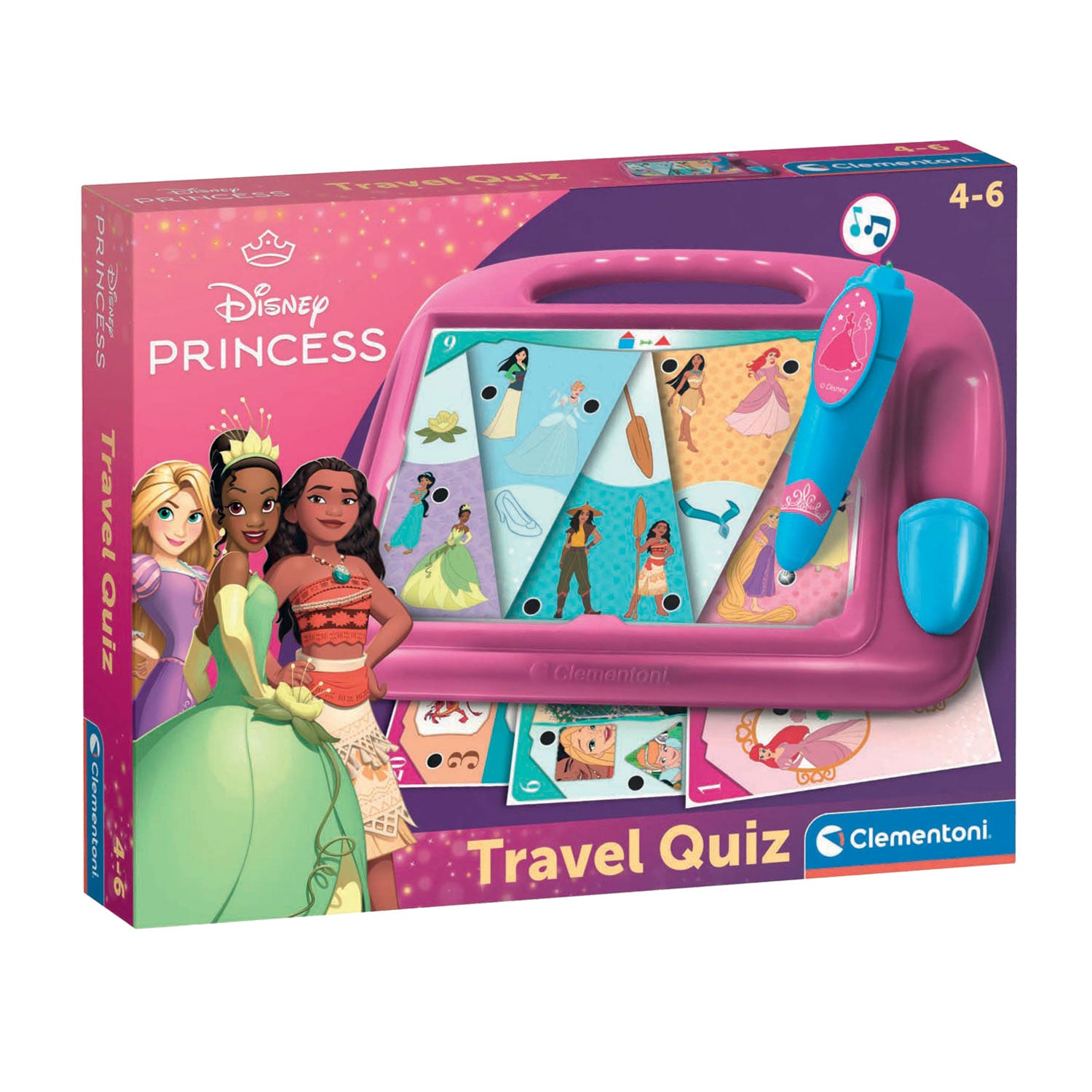 Clementoni - disney princess quizzy reisspel