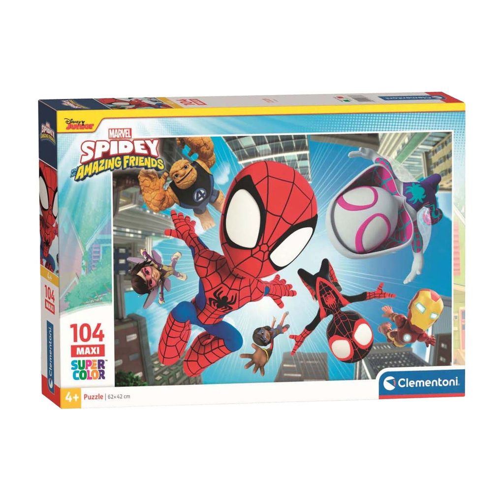 Clementoni - legpuzzel maxi spidey and his amazing 104 stuks