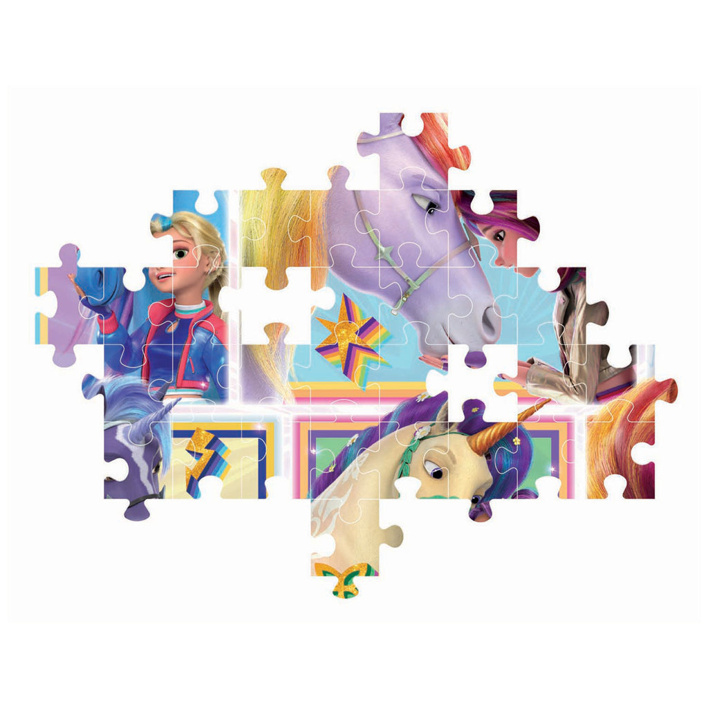 Clementoni - puzzel unicorn academy - 6 portretten 104dlg.