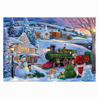 Clementoni – puzzel – 500 stukjes – kersttrein - kersttafereel – puzzel voor volwassenen