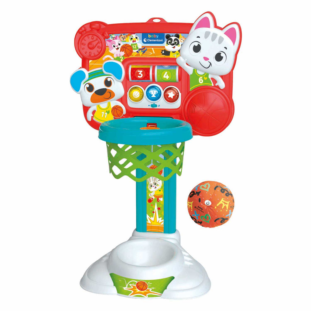 Clementoni baby richt en schiet basketbal