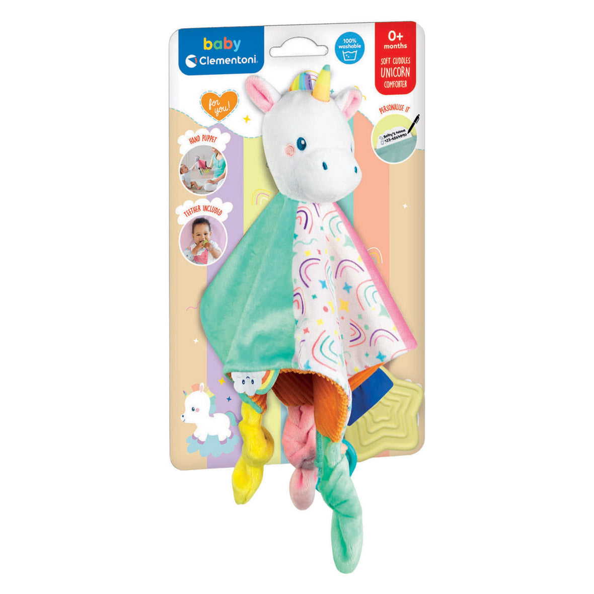 Clementoni - baby knuffeldoekje eenhoorn