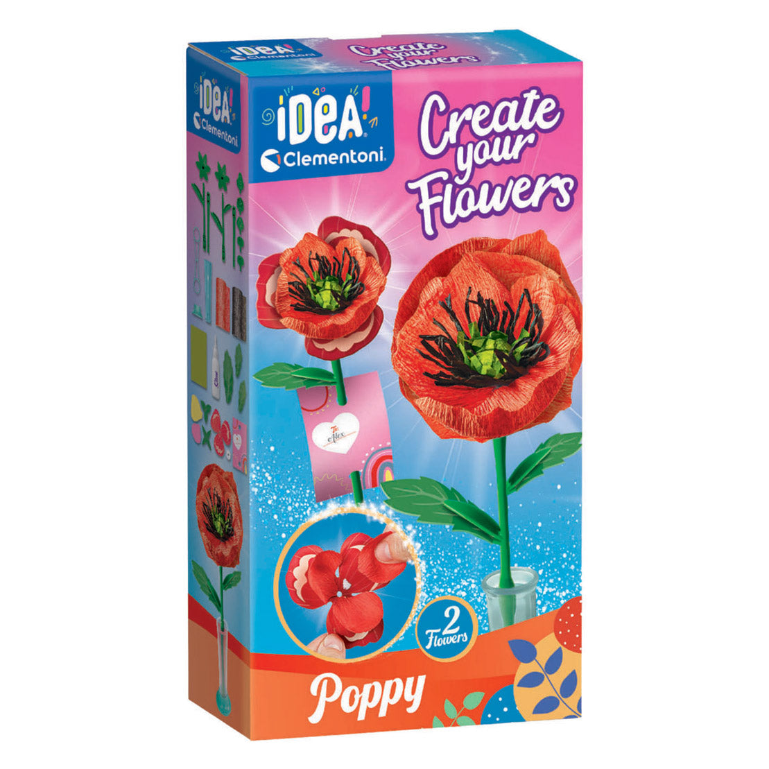 Clementoni - idea maak je eigen bloemen - klaproos