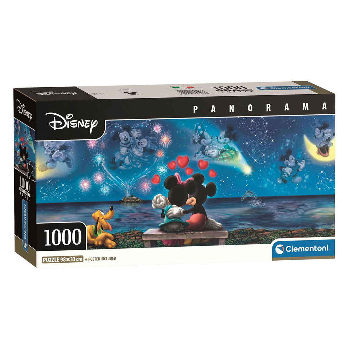 Clementoni legpuzzel mickey en minnie panorama - 1000st.