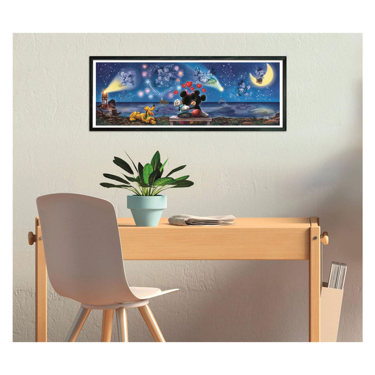 Clementoni legpuzzel mickey en minnie panorama - 1000st.