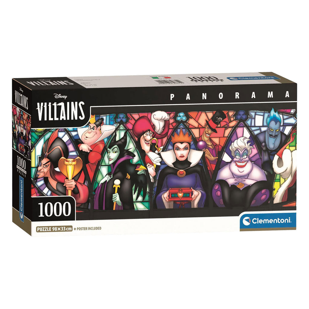 Clementoni - legpuzzel disney villains panorama - 1000st.