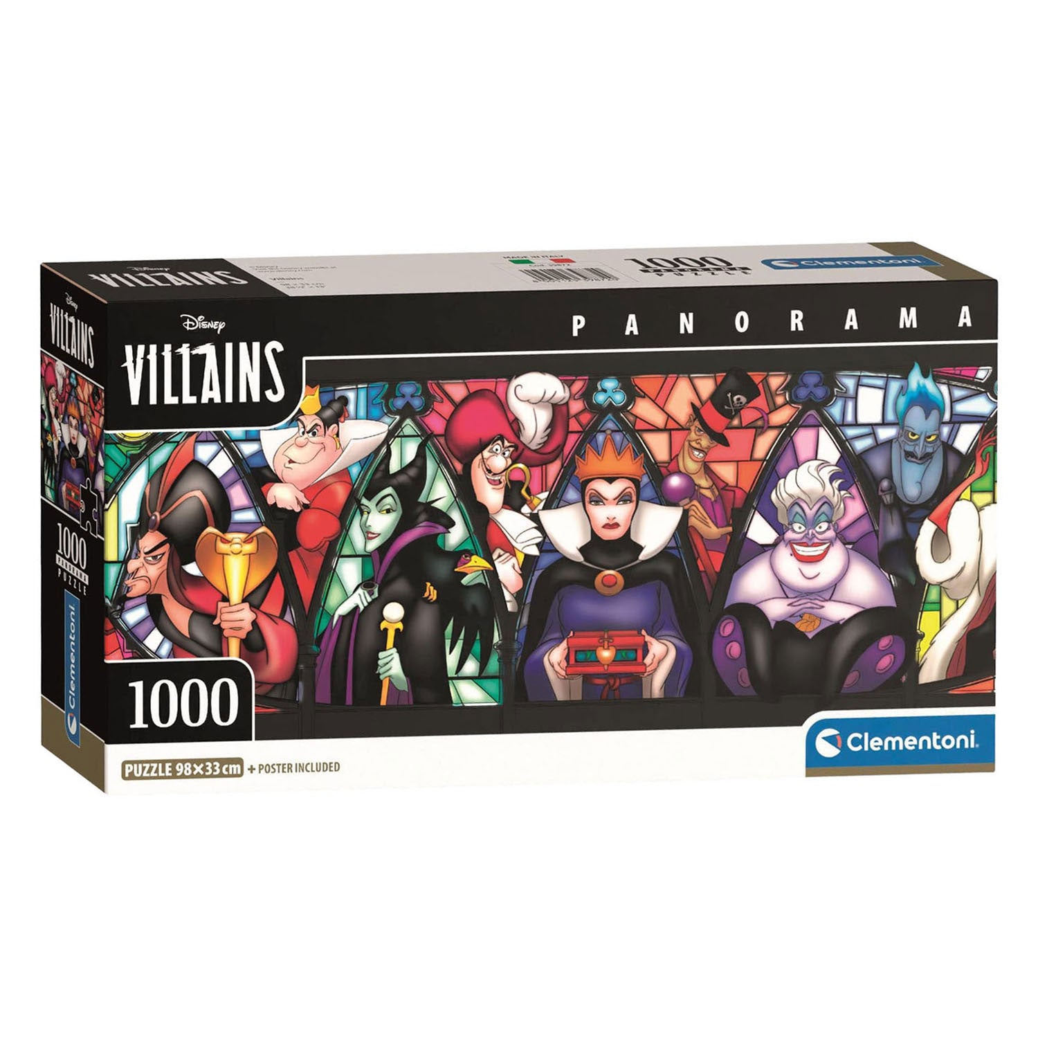 Clementoni - legpuzzel disney villains panorama - 1000st.