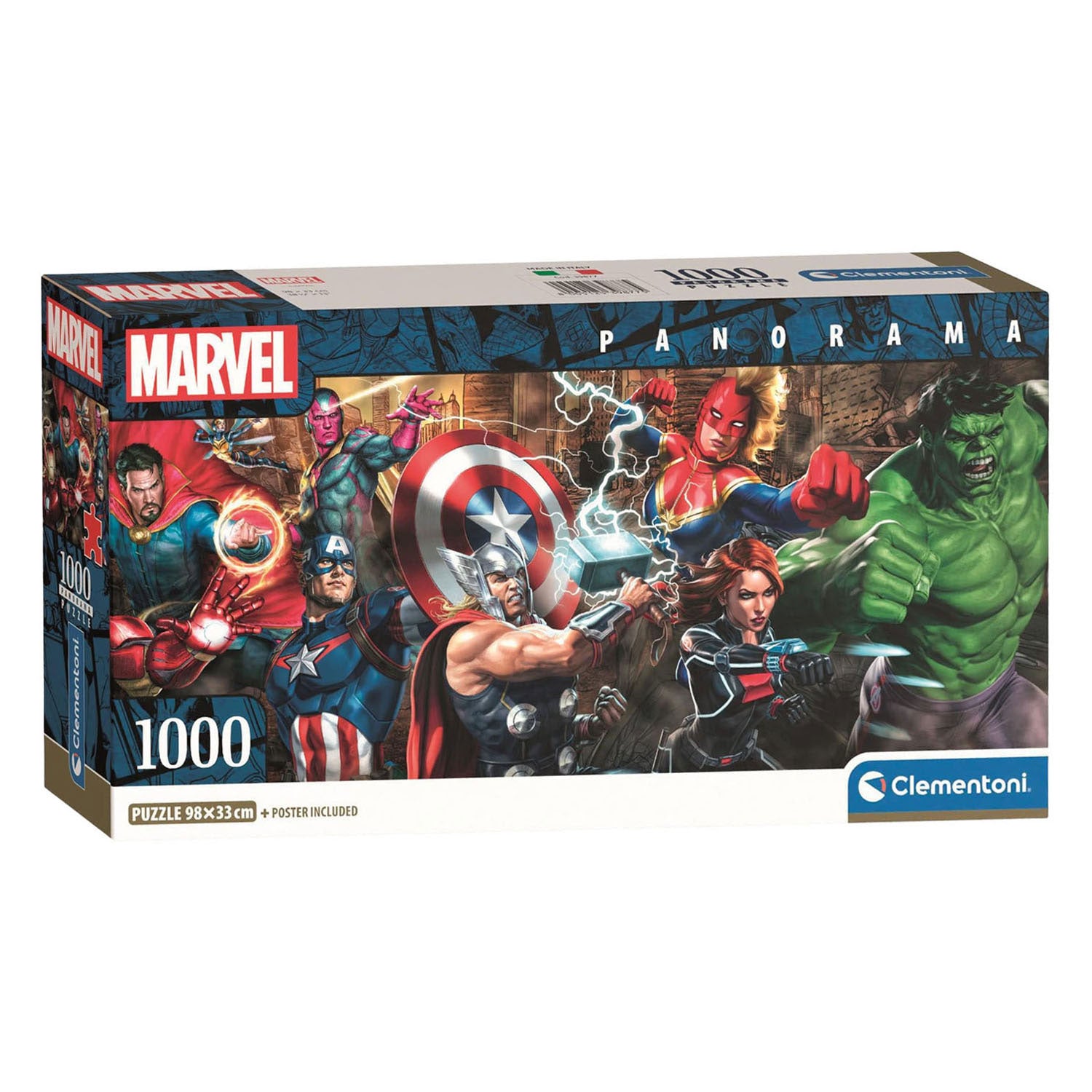 Clementoni - legpuzzel marvel panorama - 1000st.