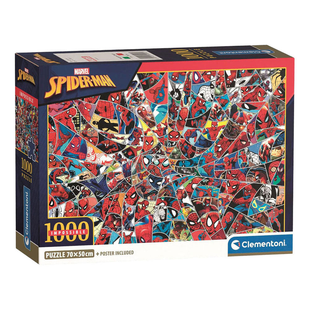 Clementoni - legpuzzel onmogelijke marvel spiderman - 1000st.