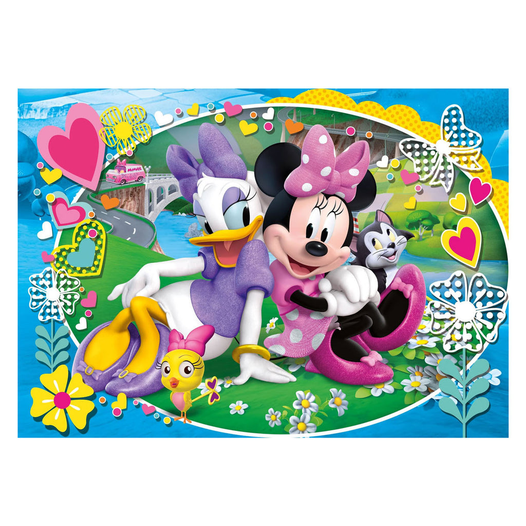 Clementoni - legpuzzel minnie mouse happy helpers - 104 stuks maxi