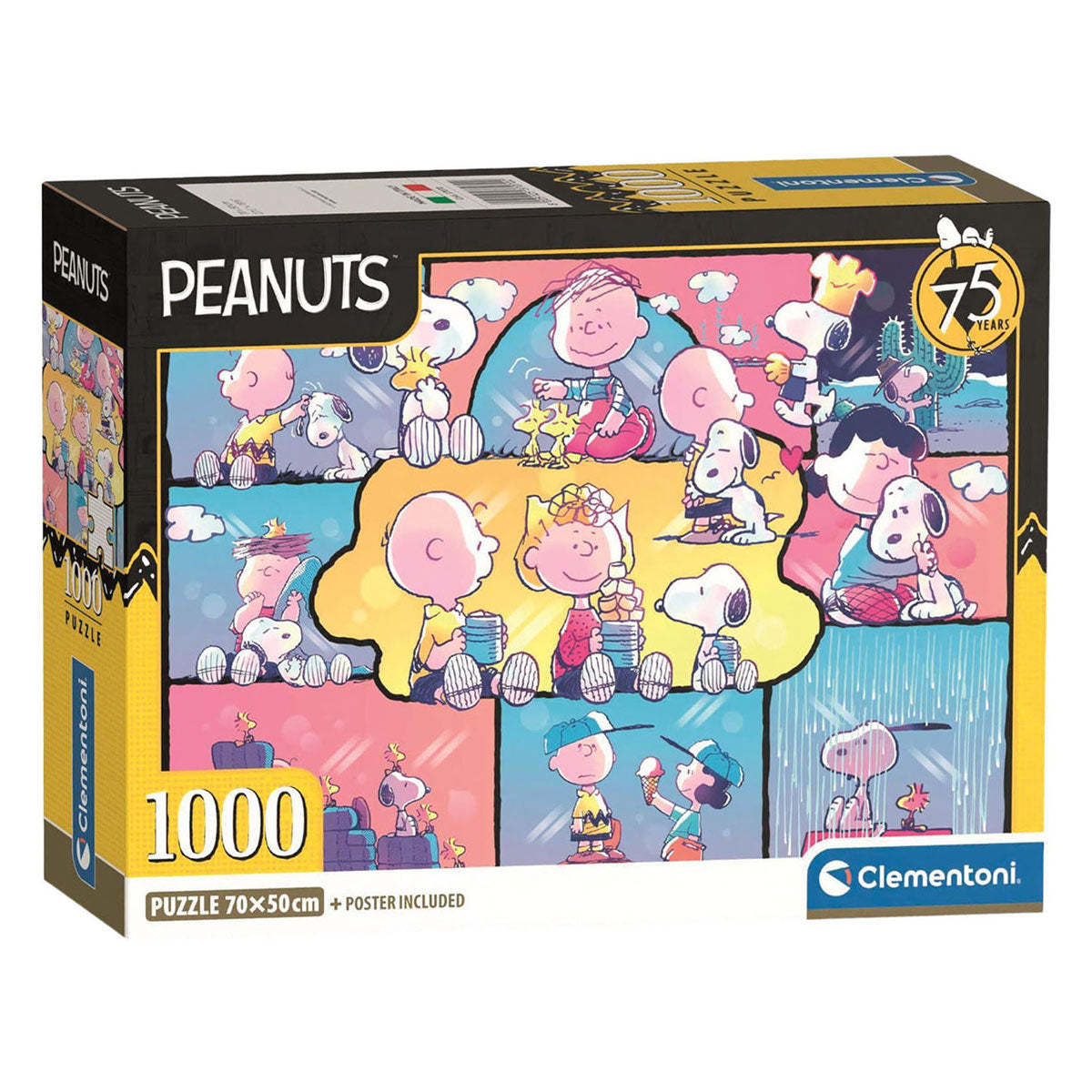 Clementoni - puzzel - 1000 stukjes - peanuts thema - compact box