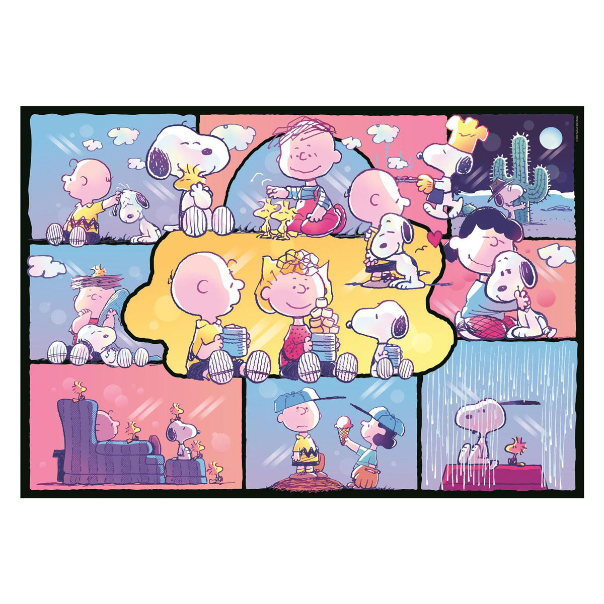Clementoni - puzzel - 1000 stukjes - peanuts thema - compact box