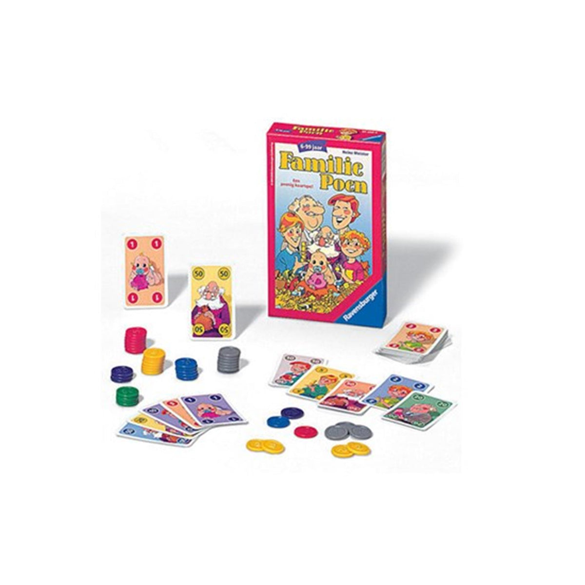 Ravensburger - familie poen | pocket kaartspel voor 2-4 spelers | vanaf 6 jaar