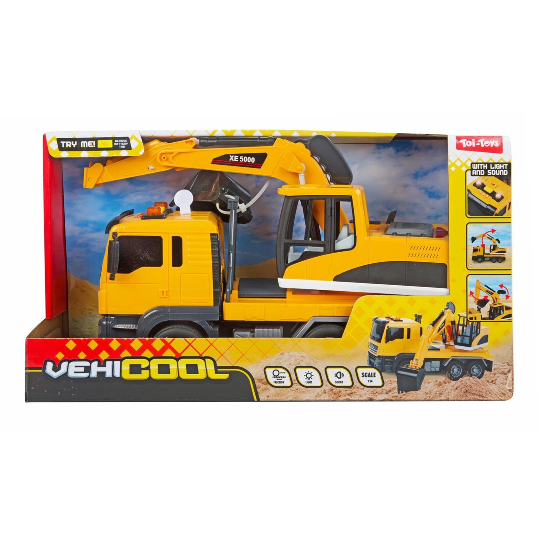 Toi-Toys - Toi-Toys Vehicool graafmachine met licht en geluid - 25cm