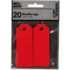 Creativ Company - Creativ Company Https://www.cchobby.nl/manilla-labels-afm-3x8-cm-220-gr-rood-20-stuk-1-doos