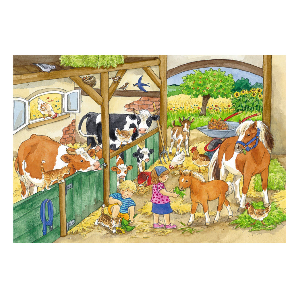 Ravensburger vrolijk boerderijleven, 2 x 24st.