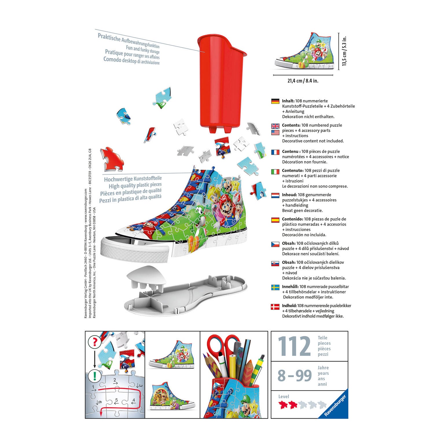 Ravensburger - 3d puzzel - sneaker super mario