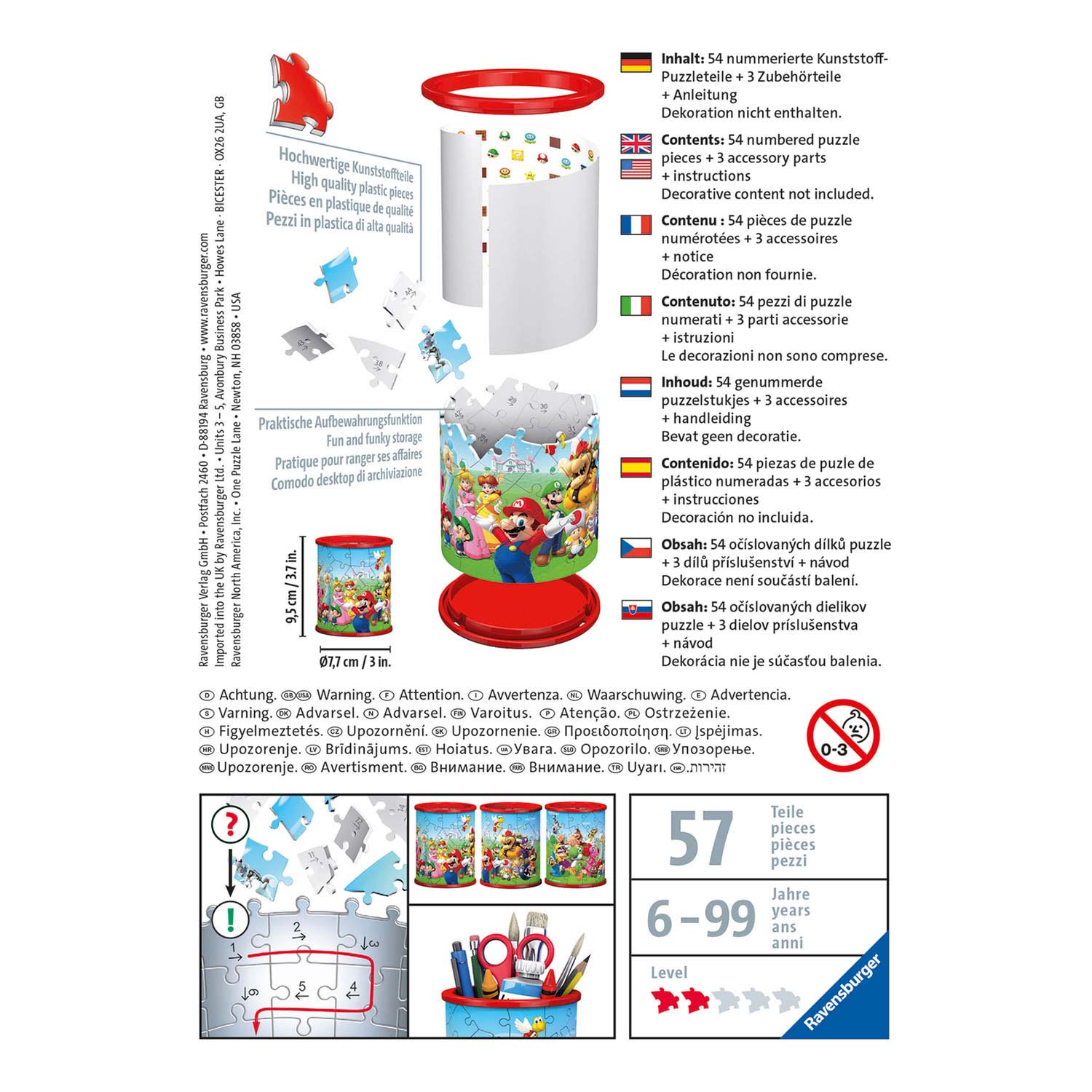 Ravensburger - 3d puzzel - pennenbak super mario