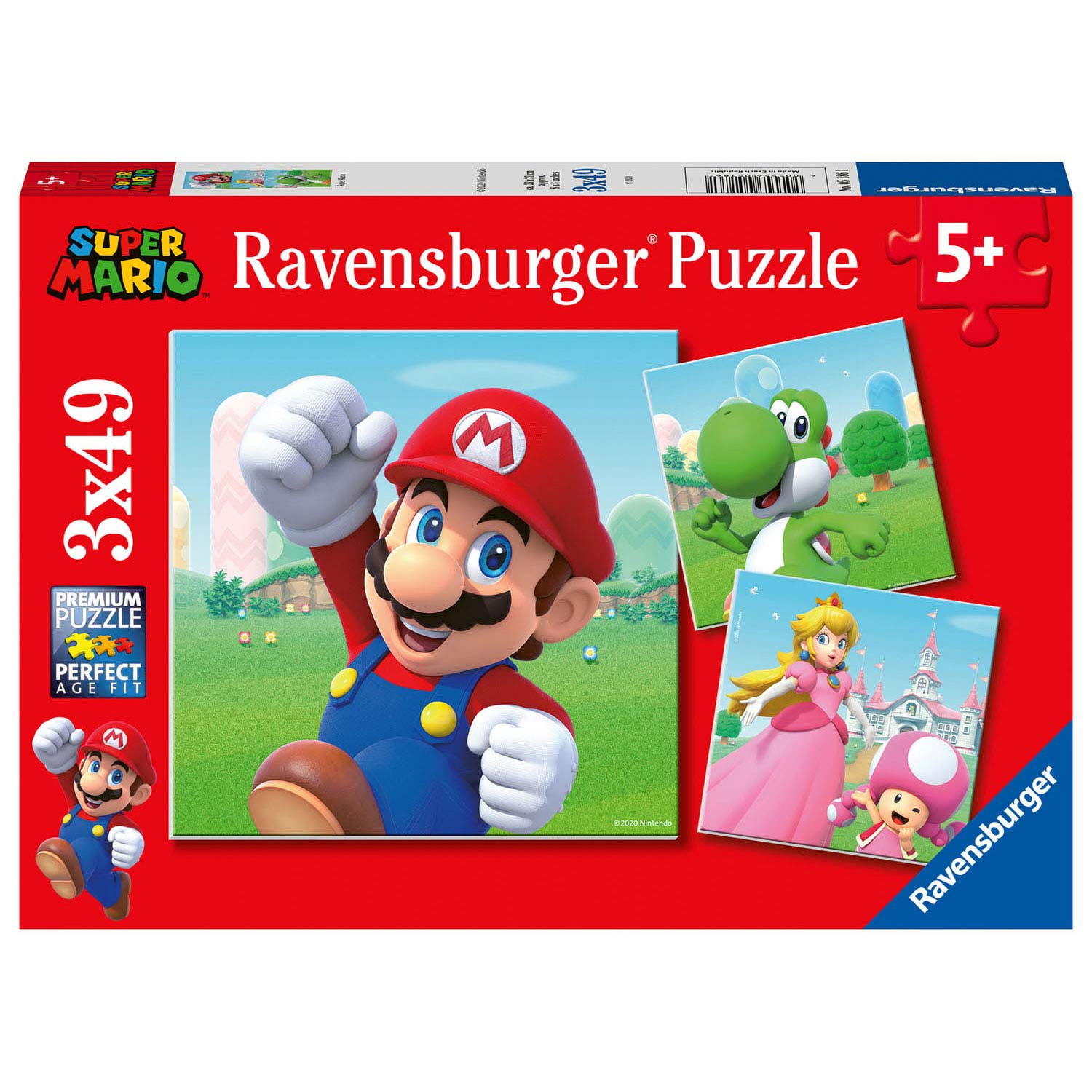 Ravensburger - super mario puzzel 3x49st.