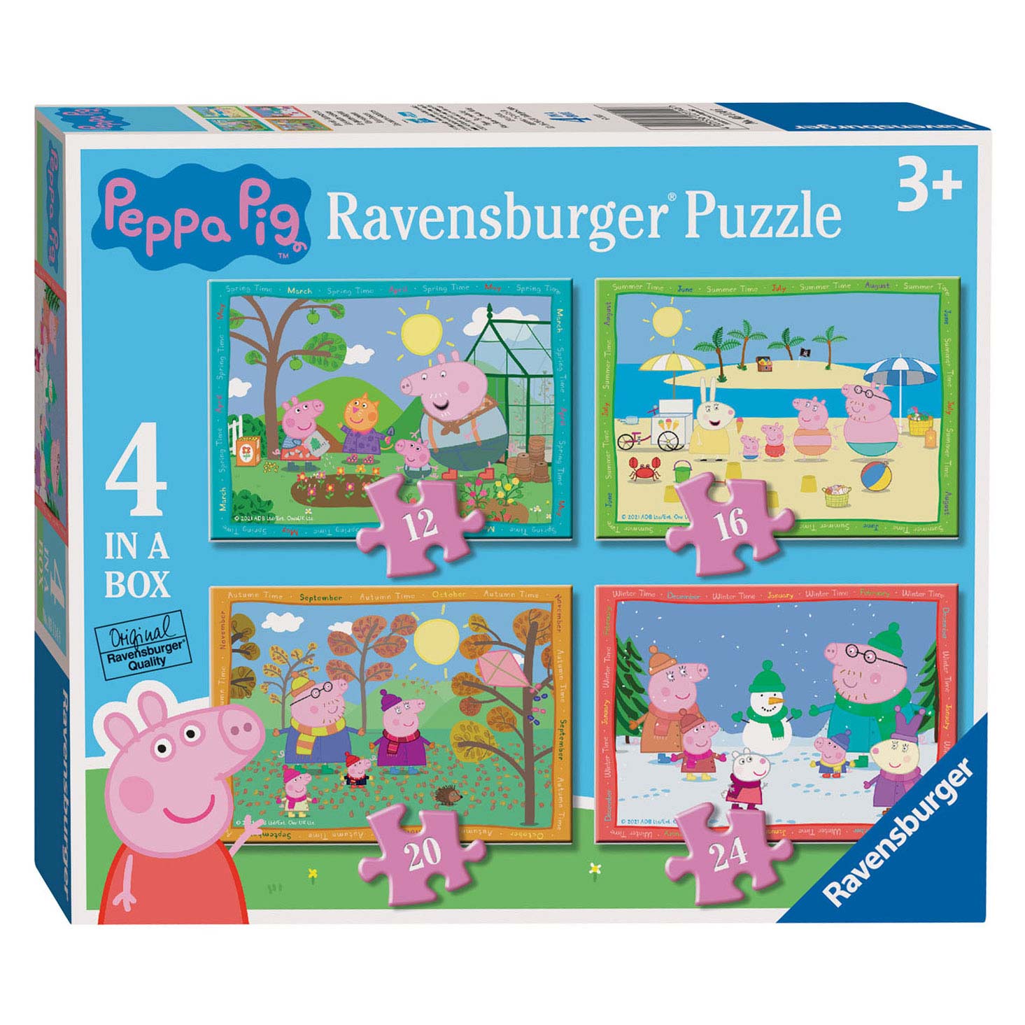 Ravensburger peppa pig seizoenen puzzel, 4in1