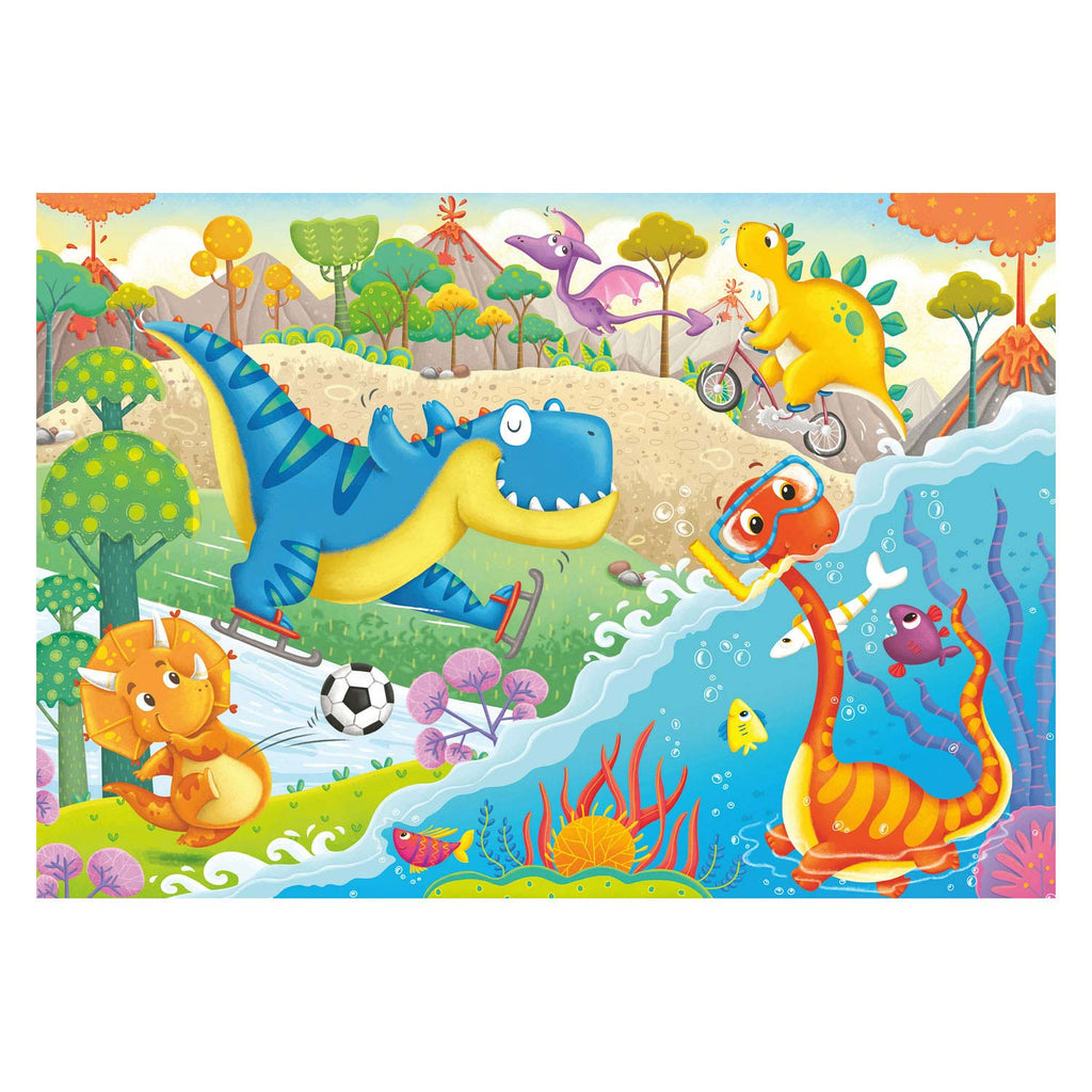 Ravensburger - puzzel lievelingsdino's - twee puzzels - 12 stukjes - kinderpuzzel
