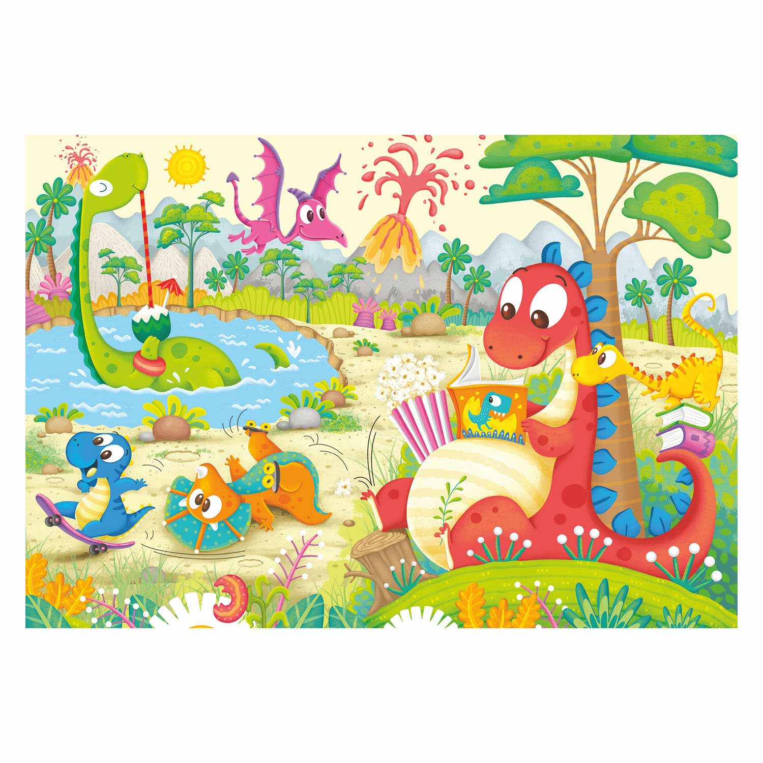 Ravensburger - puzzel lievelingsdino's - twee puzzels - 12 stukjes - kinderpuzzel