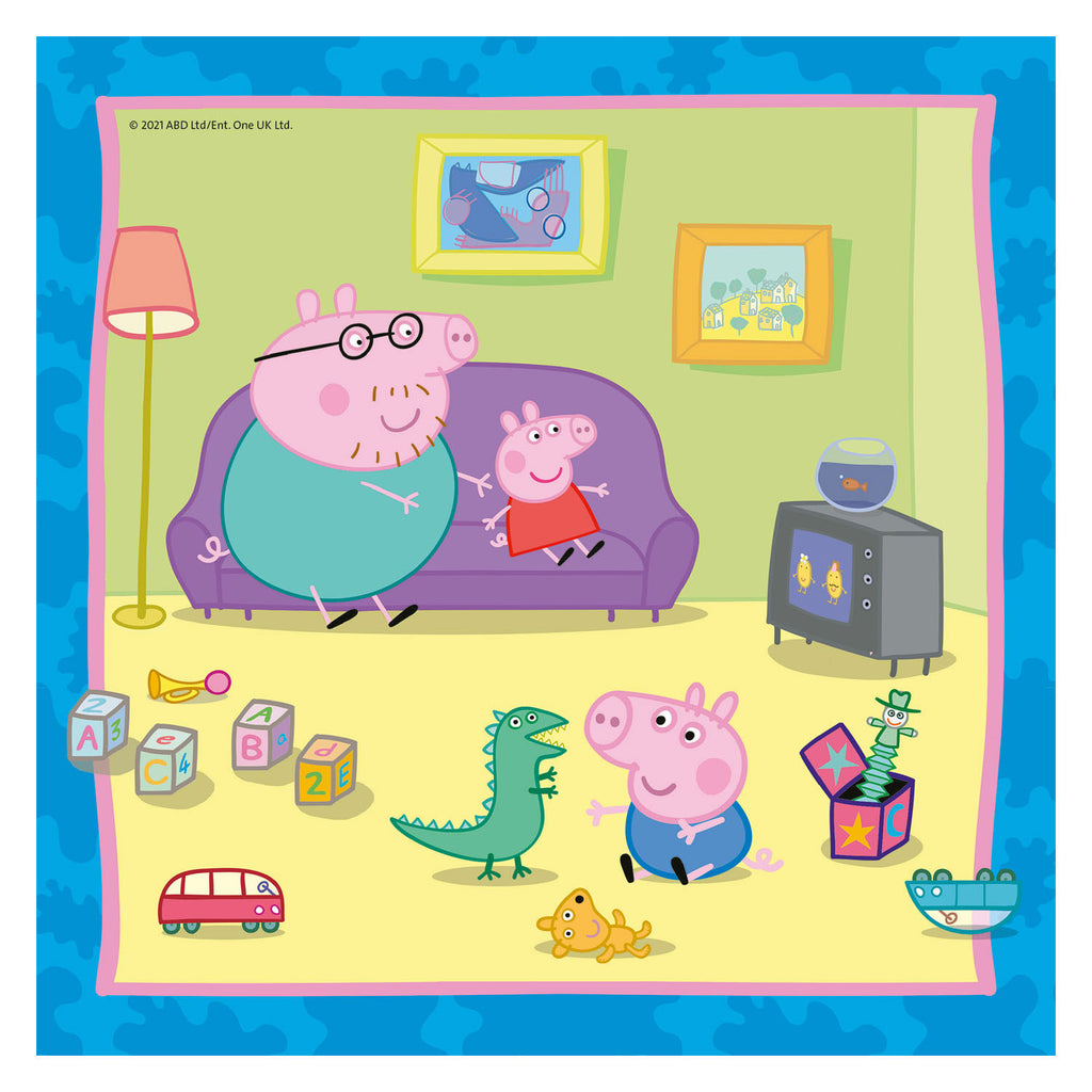 Ravensburger puzzel peppa pig - legpuzzel - 3x49 stukjes