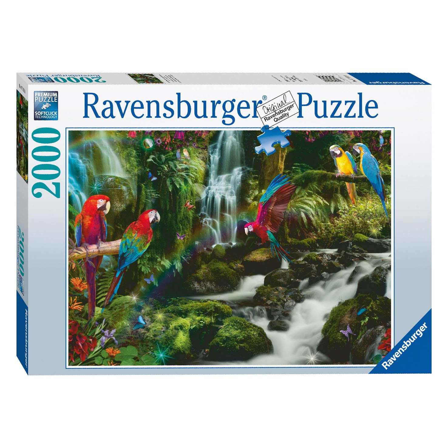 Ravensburger - bonte papegaaien in de jungle legpuzzel 2000st.