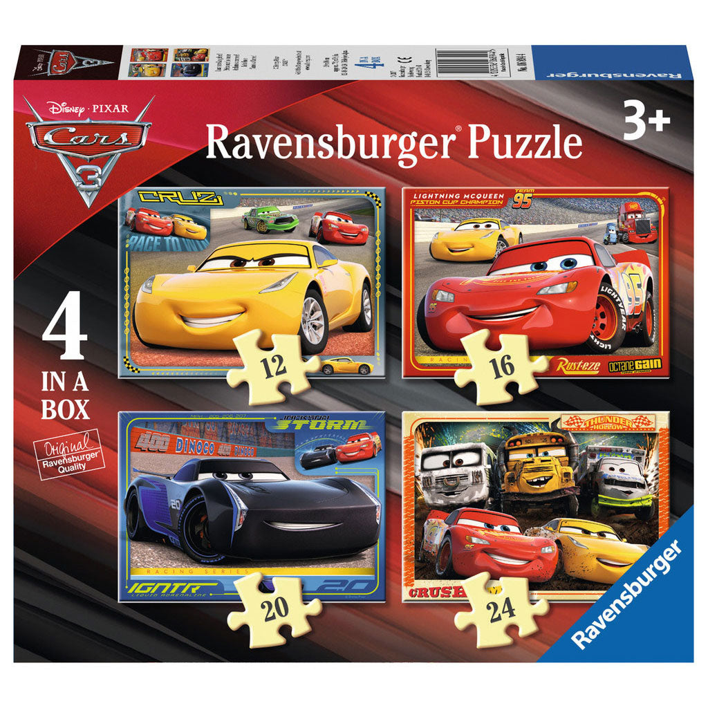 Ravensburger - disney cars 3 puzzel 4in1