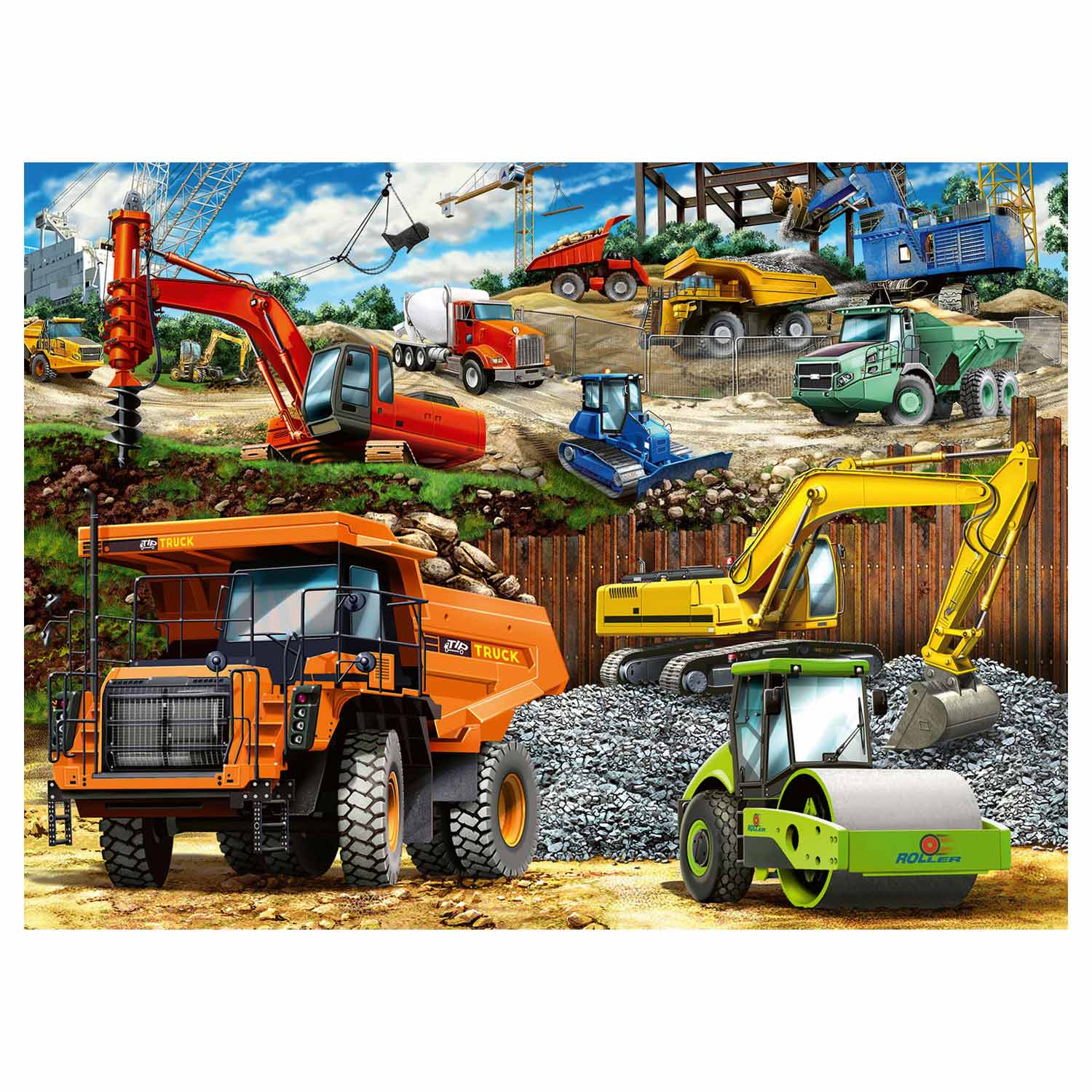 Ravensburger - bouwvoertuigen 100st. xxl