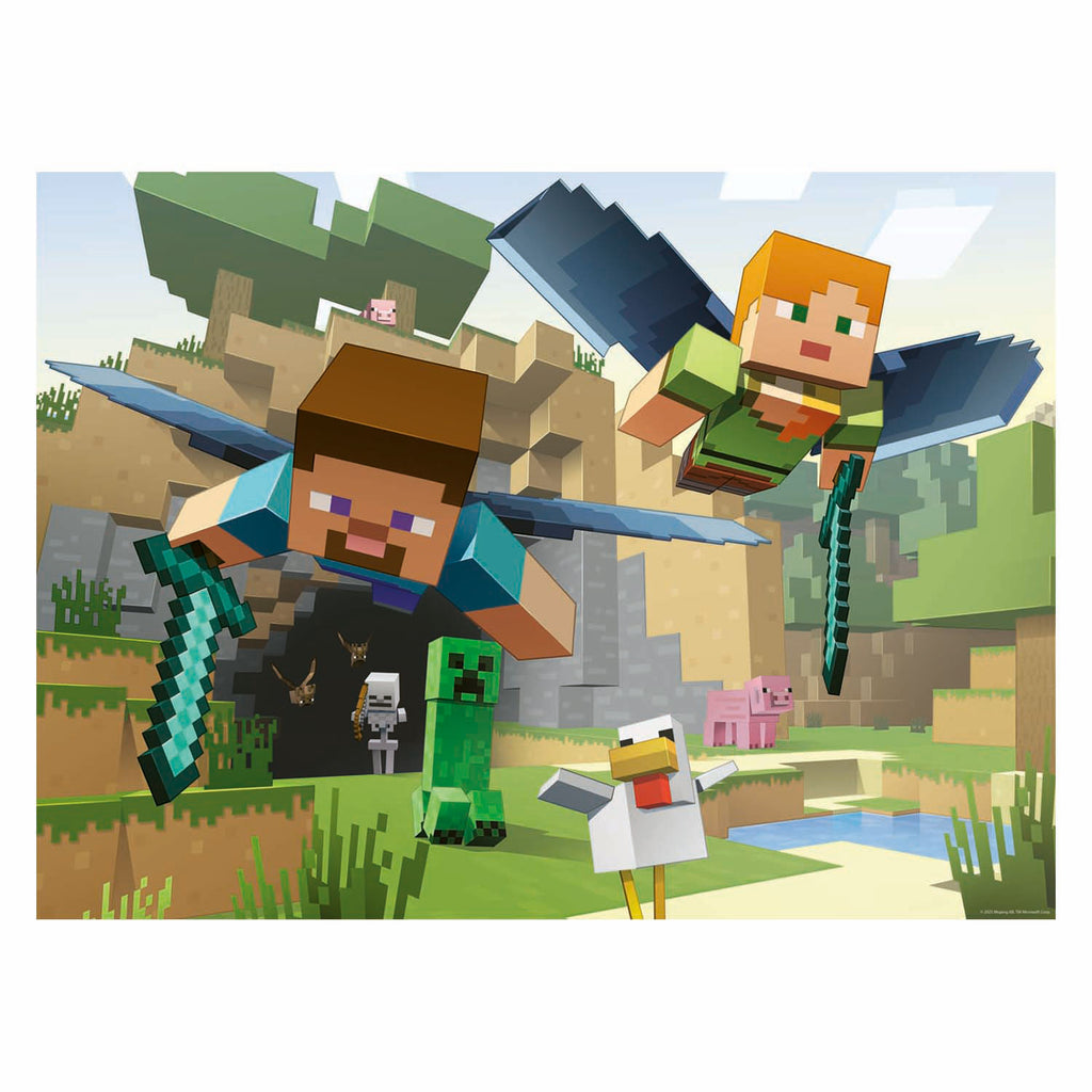 Ravensburger - legpuzzel minecraft avonturen - 200 stuks xxl