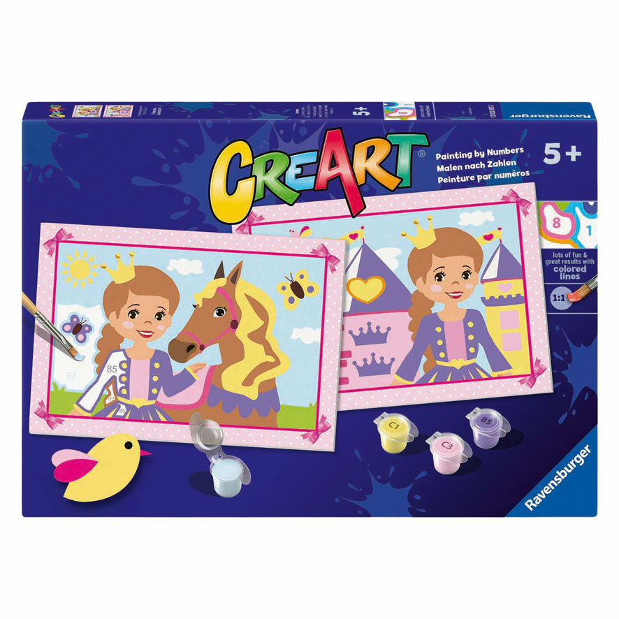 Ravensburger - creart schilderen op nummer - kleine prinsessen