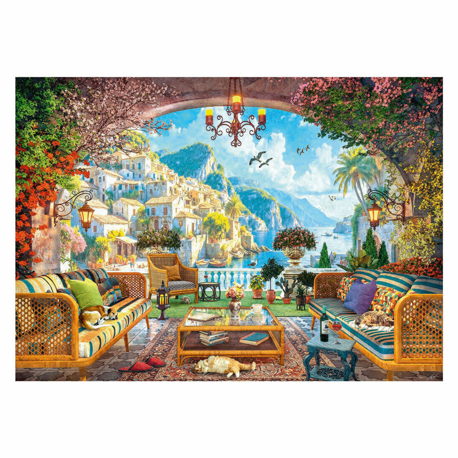 Ravensburger - legpuzzel mediterraan terrasuitzicht - 1000st.